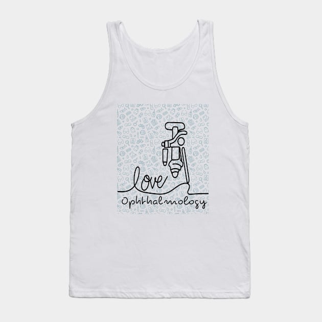 Love Ophthalmology line Brafdesign Tank Top by Brafdesign